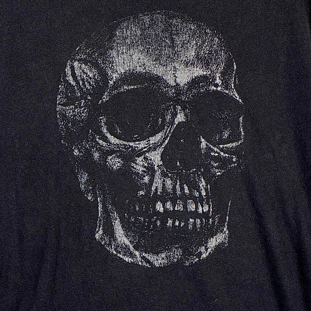 John Varvatos Tshirt Mens XXL Black Skull Luxury Going Out Grunge Indie Y2K - Picture 2 of 8